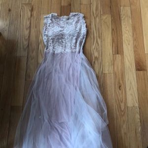 Blush Pink Capsleeve Bridesmaid Dress